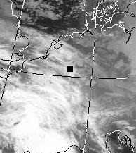 Satellitenbild (Infrarot, Ausschnitt) von NOAA 14 vom 09.01.2001, 16:18 UT