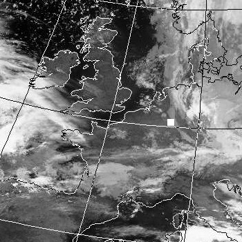 Satellitenbild (Infrarot, Ausschnitt) von NOAA 17 vom 03.03.2007, 21.54 UT